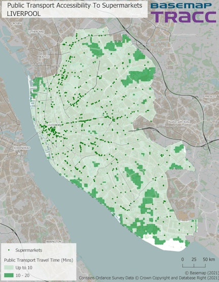 Public Transport Access to Supermarkets Liverpool