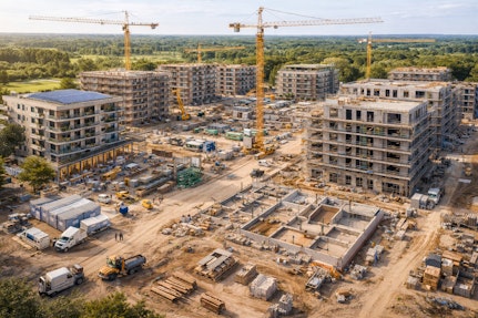 Construction of housing development