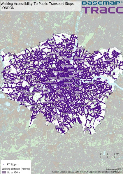 Access to Public Transport Stops London